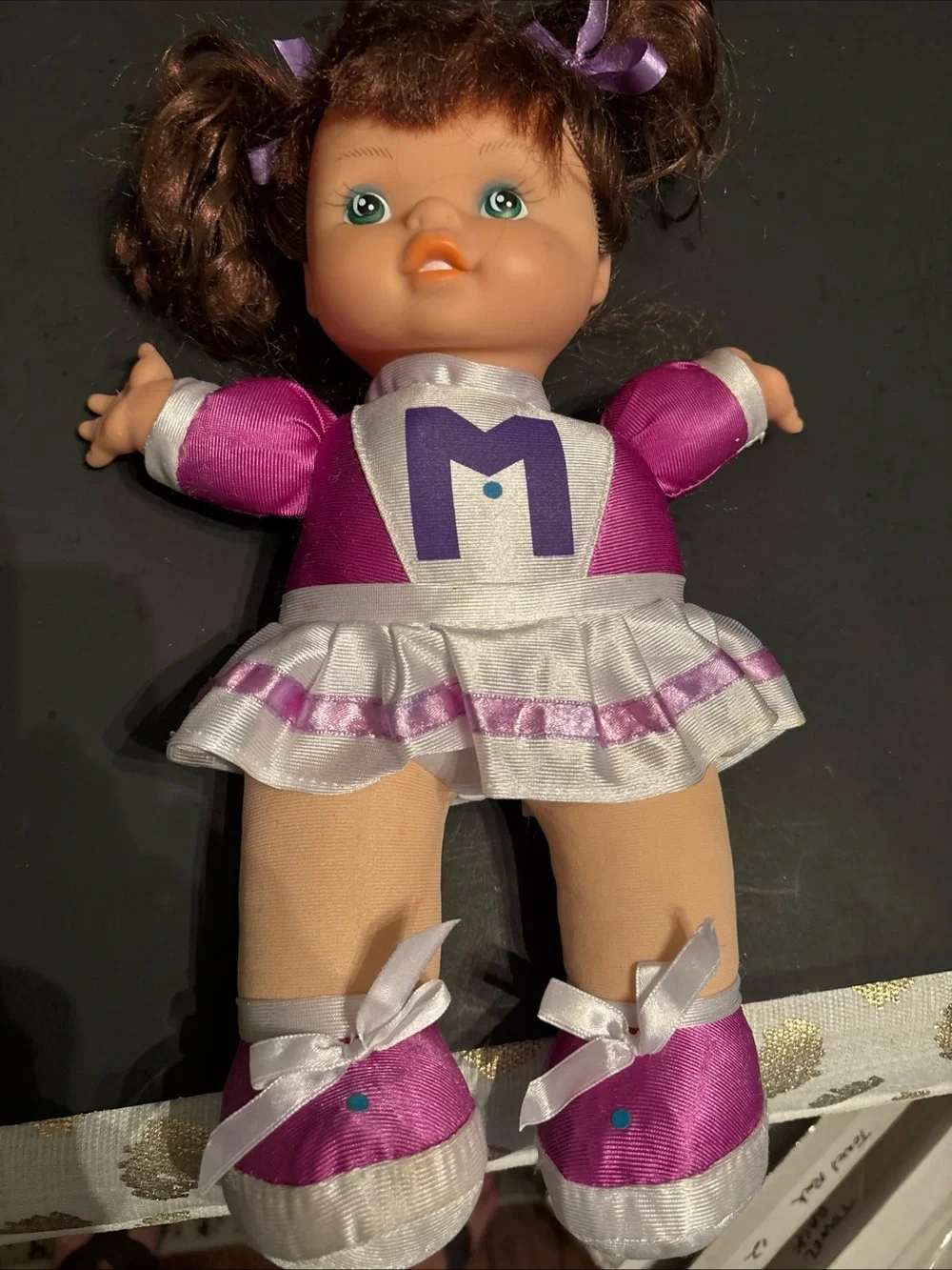 Munchkin Cheering Cheerleader Lovee Doll-Works good.